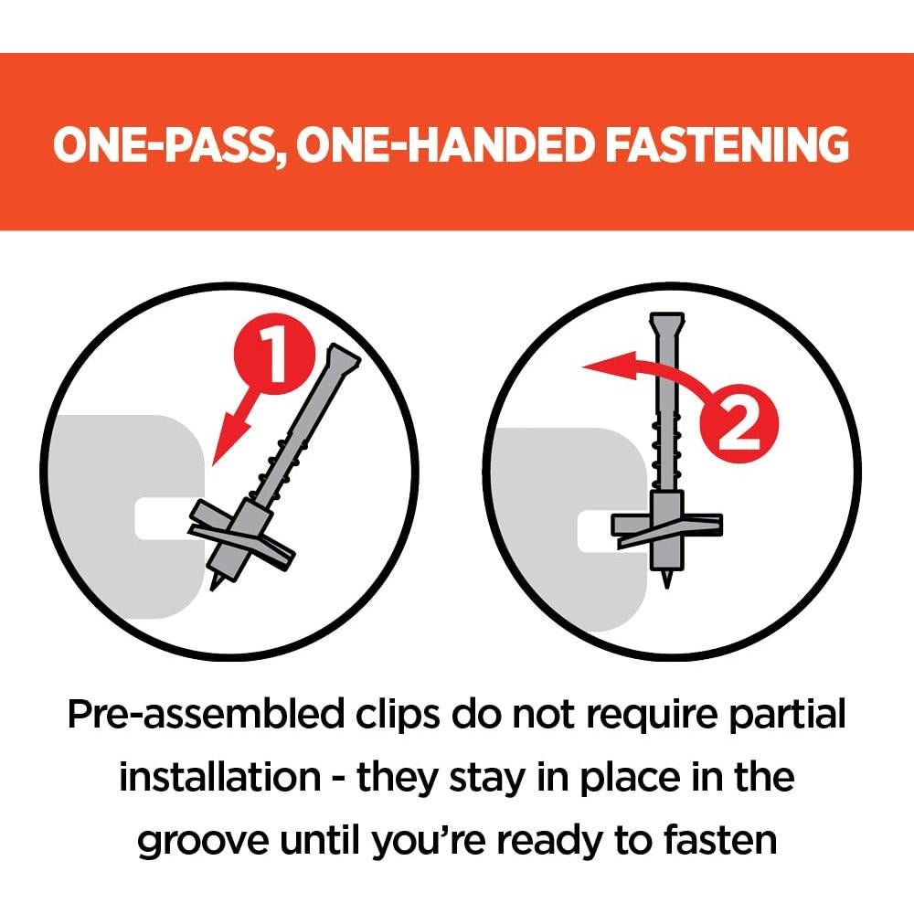 CAMO Wedge Clip Metal 410SS Hidden Deck Fasteners (90CT)