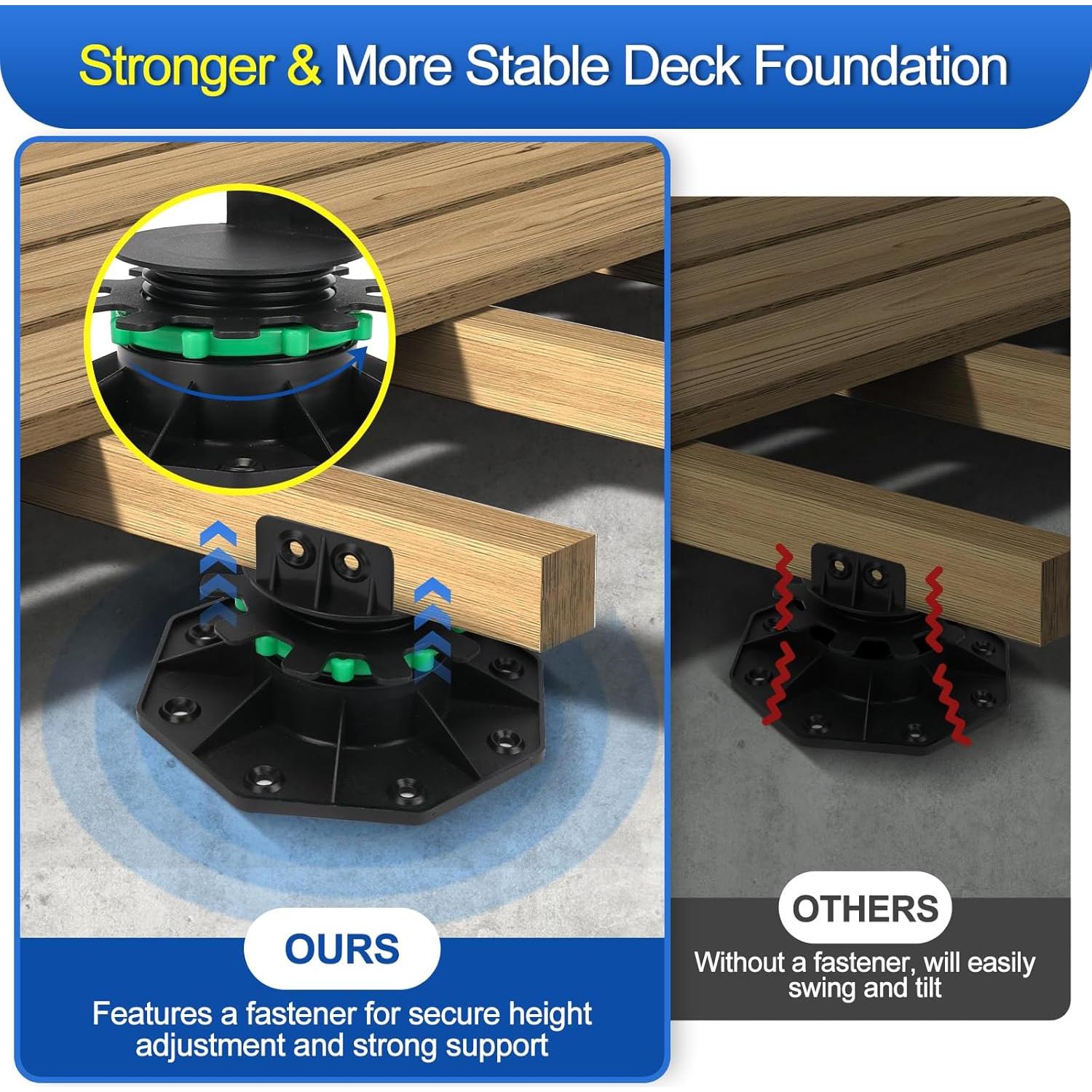 Pedestal Soporte Ajustable Zylorix 24Pack 40-60mm Negro