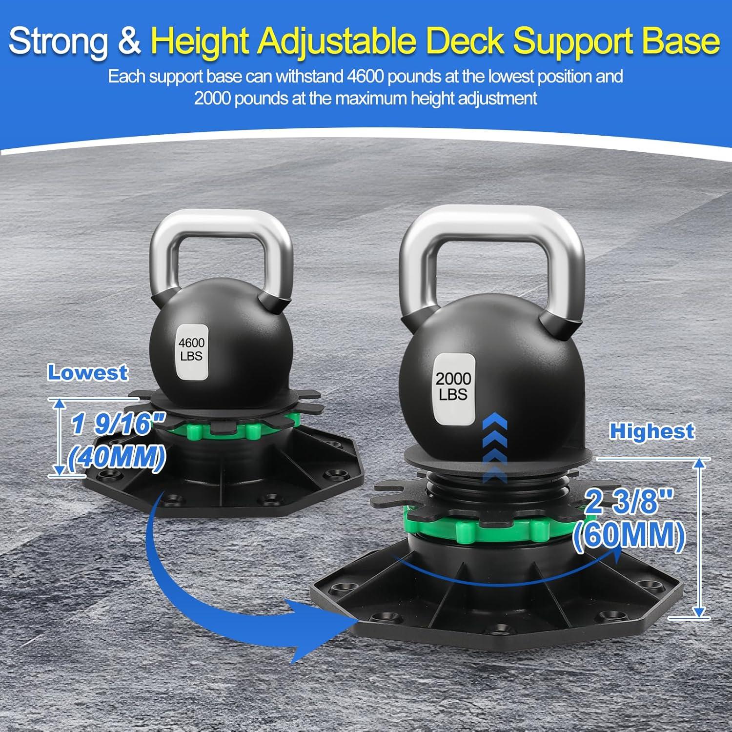 Pedestal Soporte Ajustable Zylorix 24Pack 40-60mm Negro