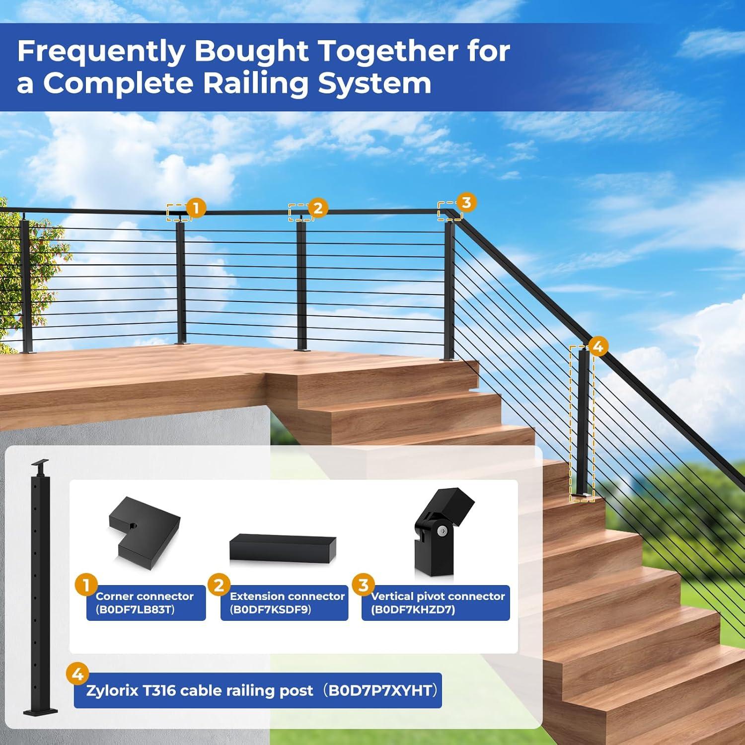 Pedestal Soporte Ajustable Zylorix 24Pack 40-60mm Negro