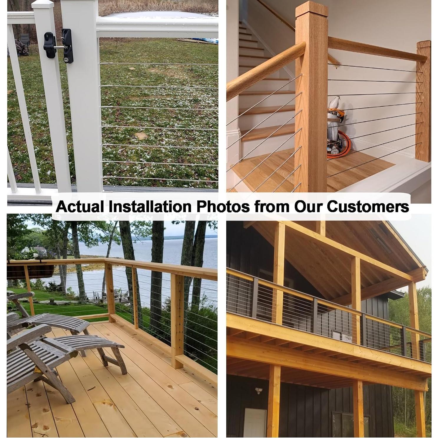 Tornillos de Swage Acero T316 Mate DN 60 para Barandilla de Cable