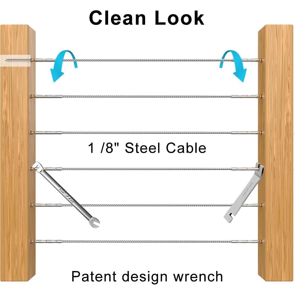 Tornillos de Swage Acero T316 Mate DN 60 para Barandilla de Cable
