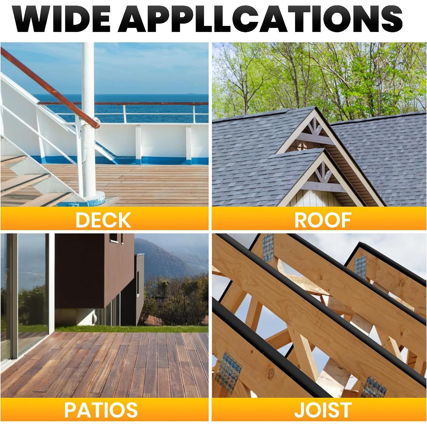 Cinta Butílica para Vigas de Deck ADHES 0.61 x 15.24 m Impermeable