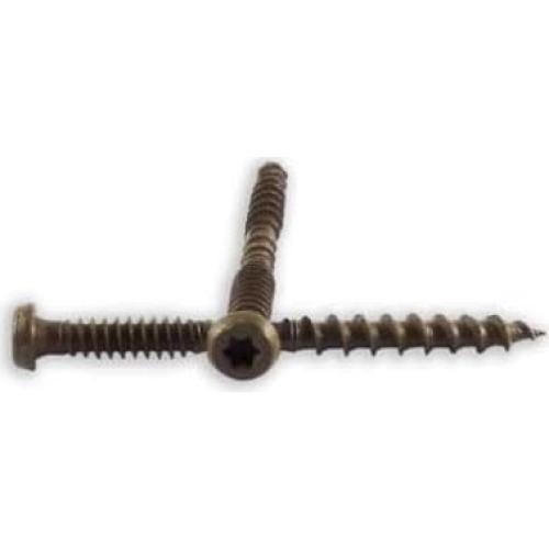 WoodPro Fasteners CD10X212B-5 T20 5-Pound Net Weight No 10 by 2-1/2-Inch Brown Composite Deck Screws, 435-Piece