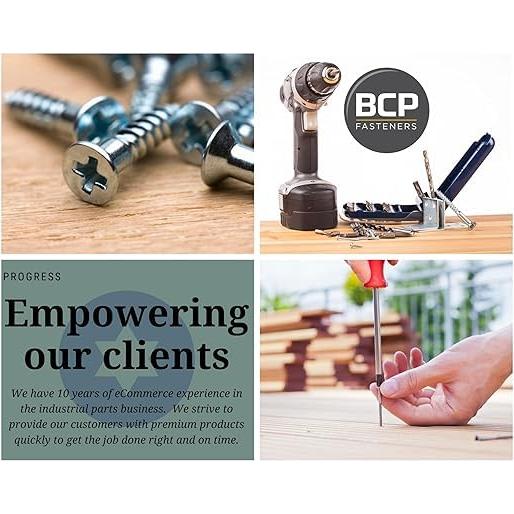Tornillos de Acero Inoxidable BCP Fasteners 100 Unidades #8 x 4.1 cm