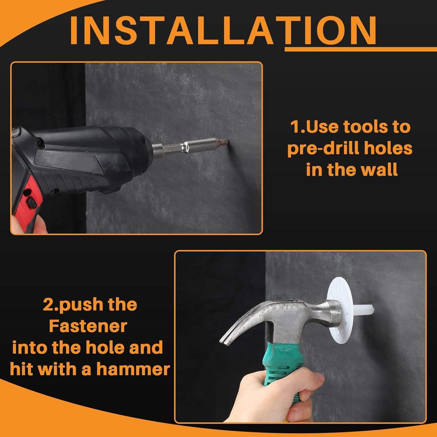 250 Sujetadores de Aislamiento Plástico Wonderjune 10cm