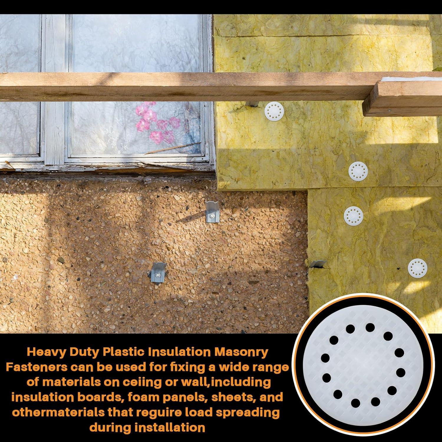 250 Sujetadores de Aislamiento Plástico Wonderjune 10cm