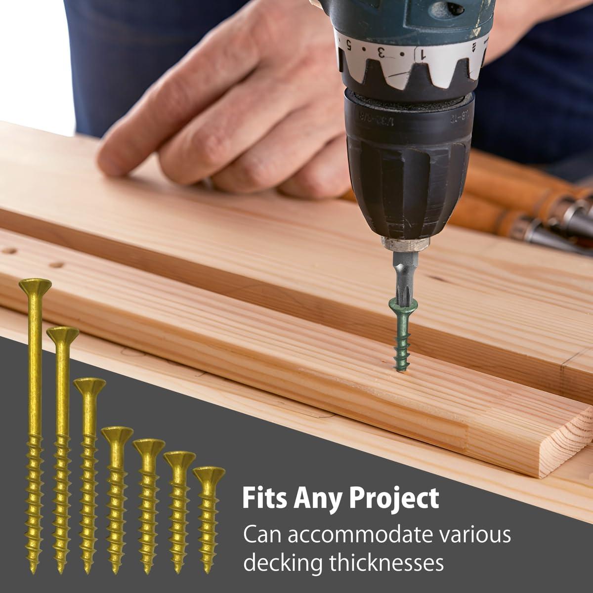 Tornillos para Deck GRRRGOOO 15.24 cm Verde 50 Pcs Alta Resistencia