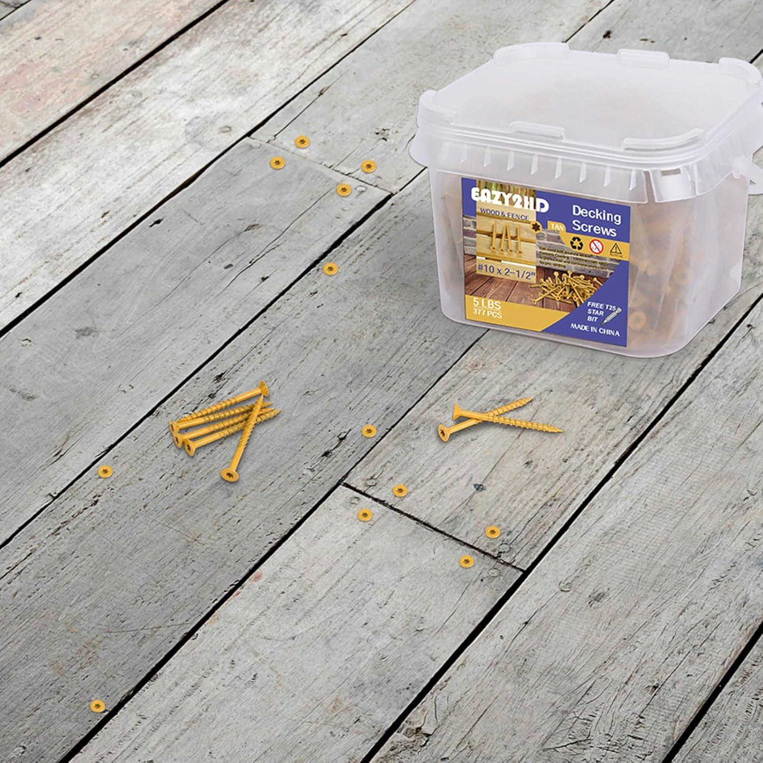 Tornillos de Madera Eazy2hD #10 x 5.08 cm Estrella Torx 466 PCS