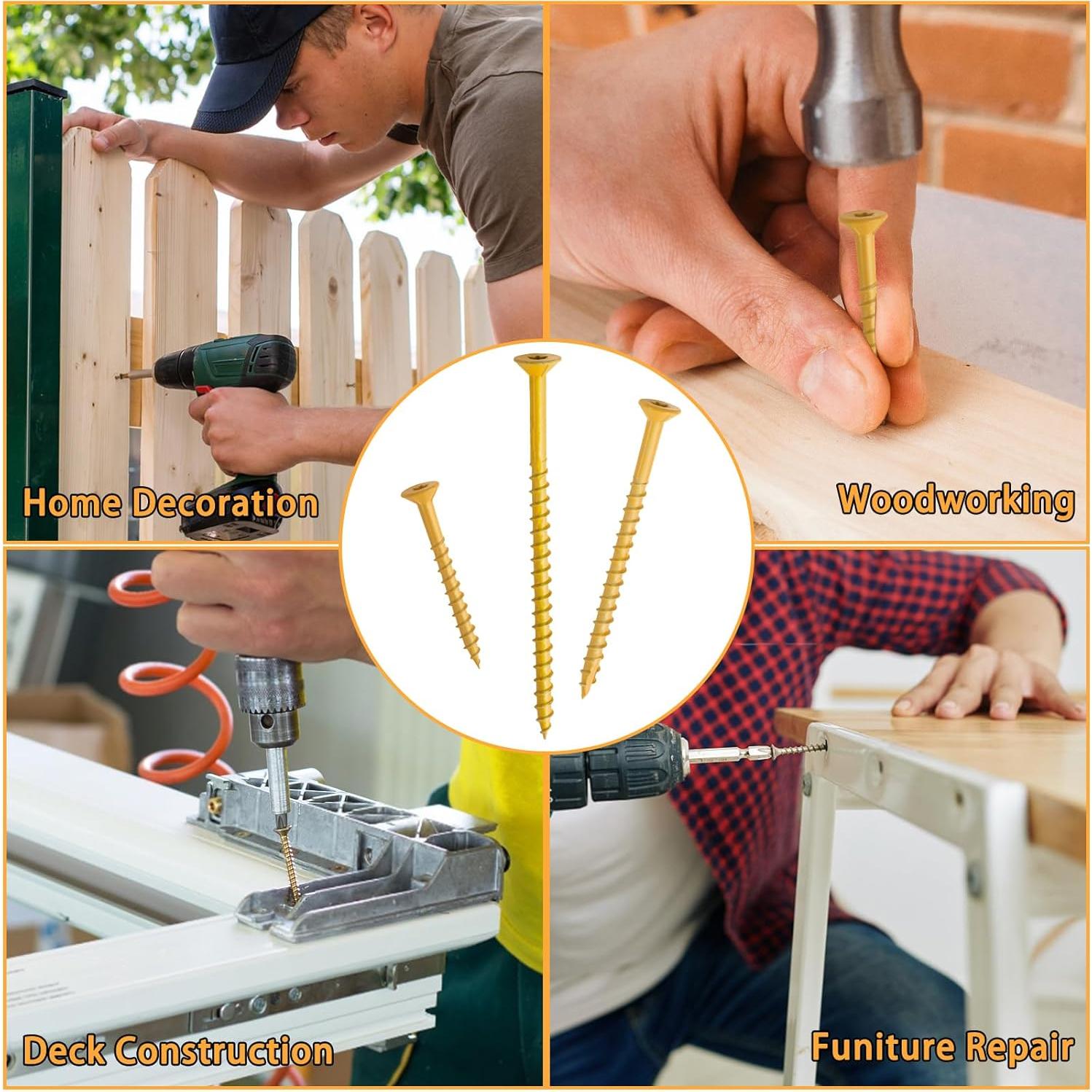 Tornillos de Madera Eazy2hD #10 x 5.08 cm Estrella Torx 466 PCS