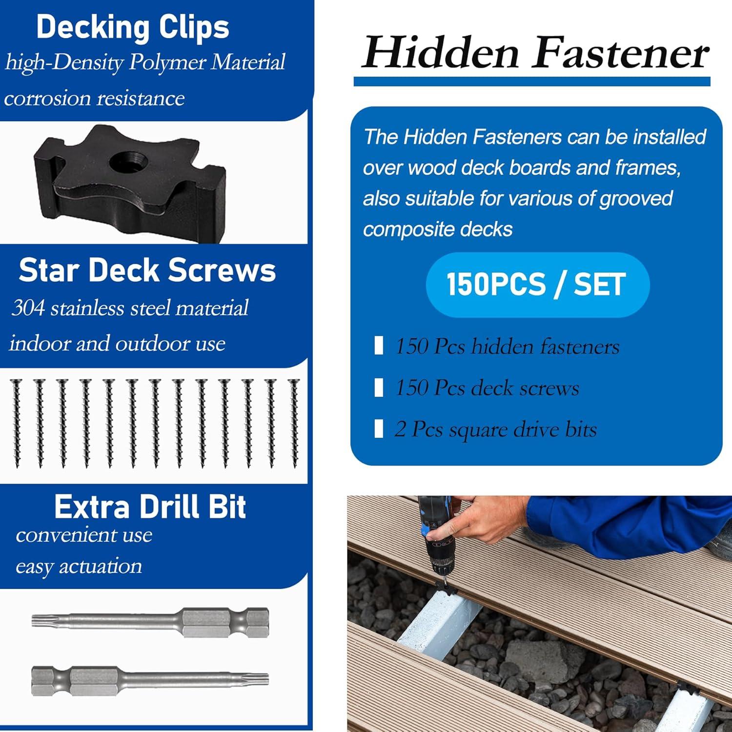 Soporte de Deck Ajustable Superjackwang 10 PCS con Sujetadores