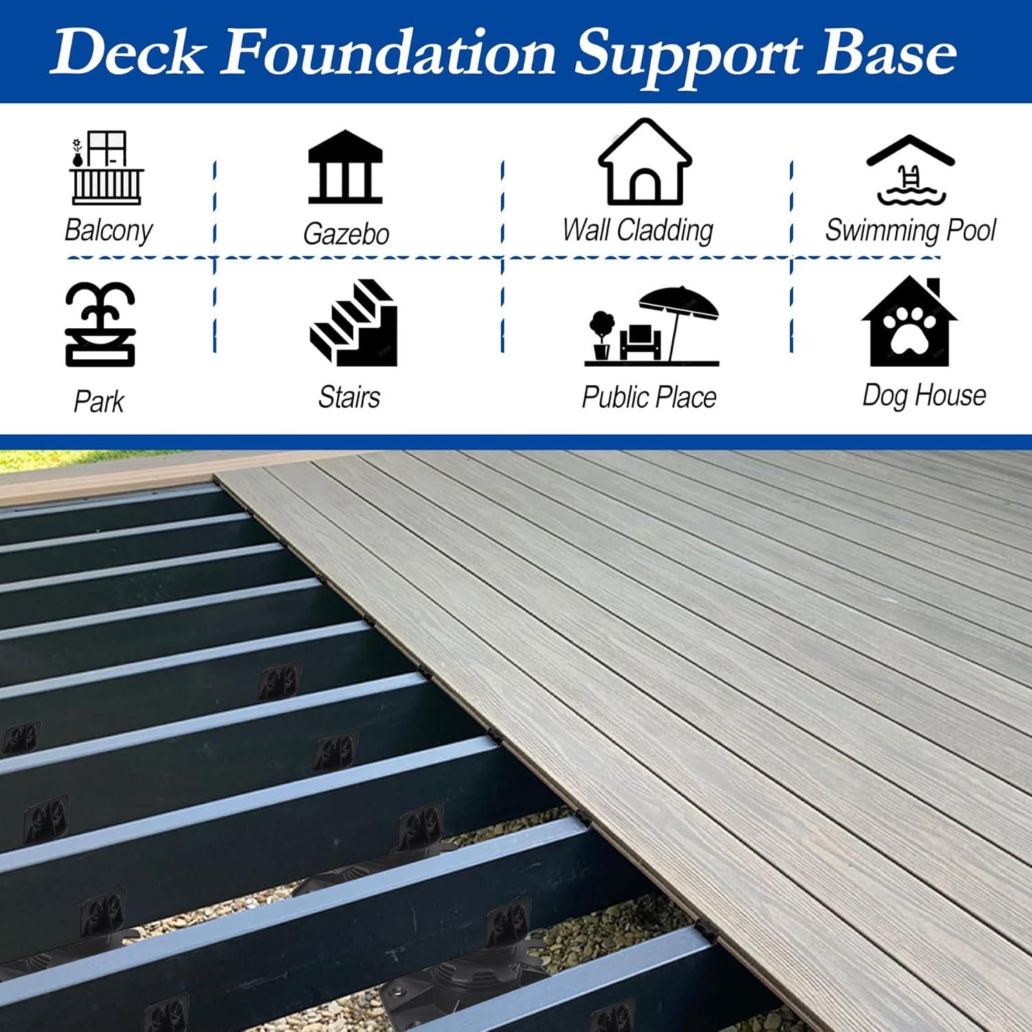 Soporte de Deck Ajustable Superjackwang 10 PCS con Sujetadores