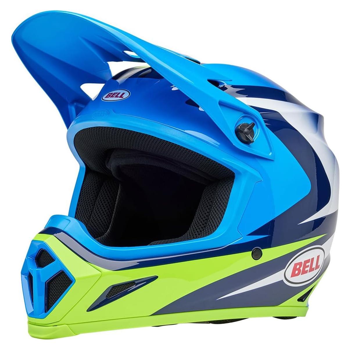 Casco de Motocross BELL MX-9 MIPS X-Large Azul Amarillo