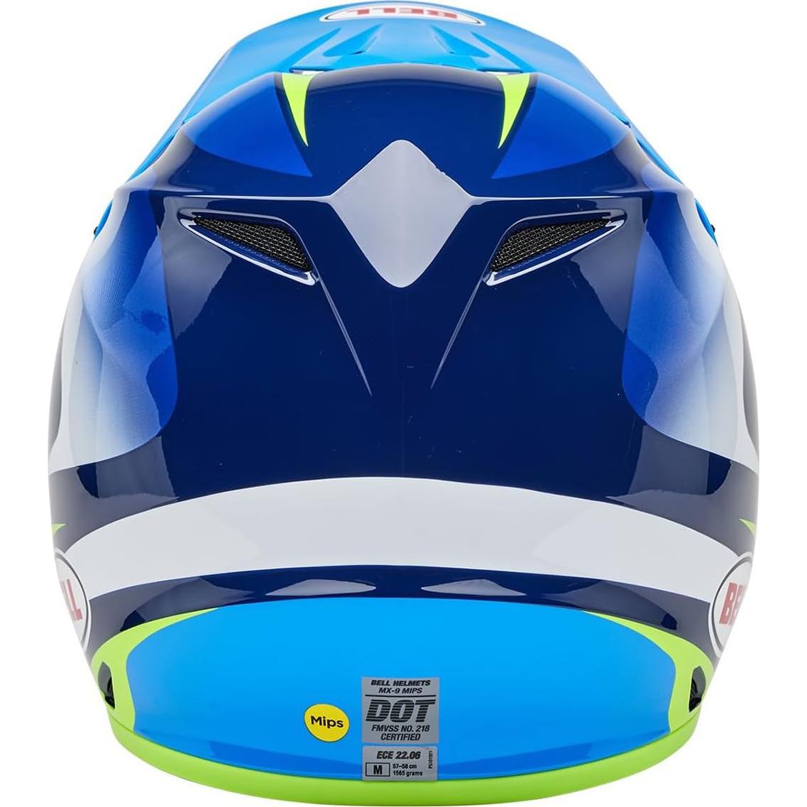Casco de Motocross BELL MX-9 MIPS X-Large Azul Amarillo