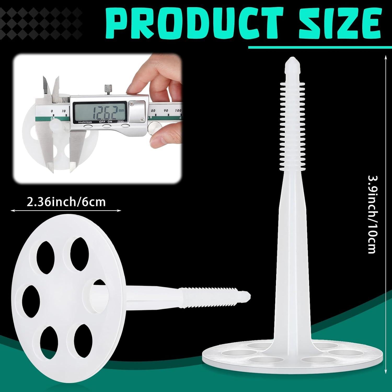 100 Sujetadores de Aislamiento Plástico Wonderjune 10 cm