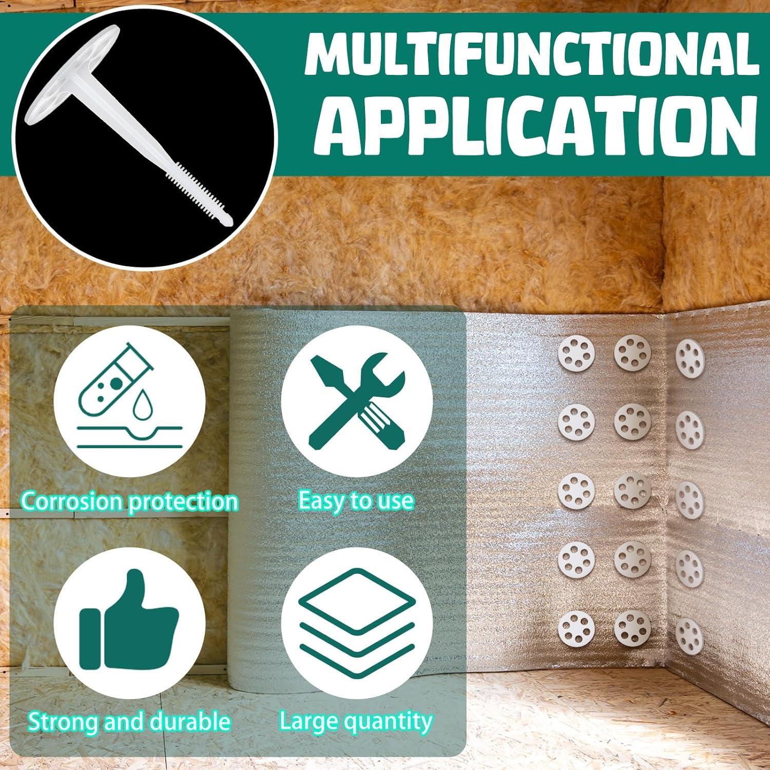 100 Sujetadores de Aislamiento Plástico Wonderjune 10 cm