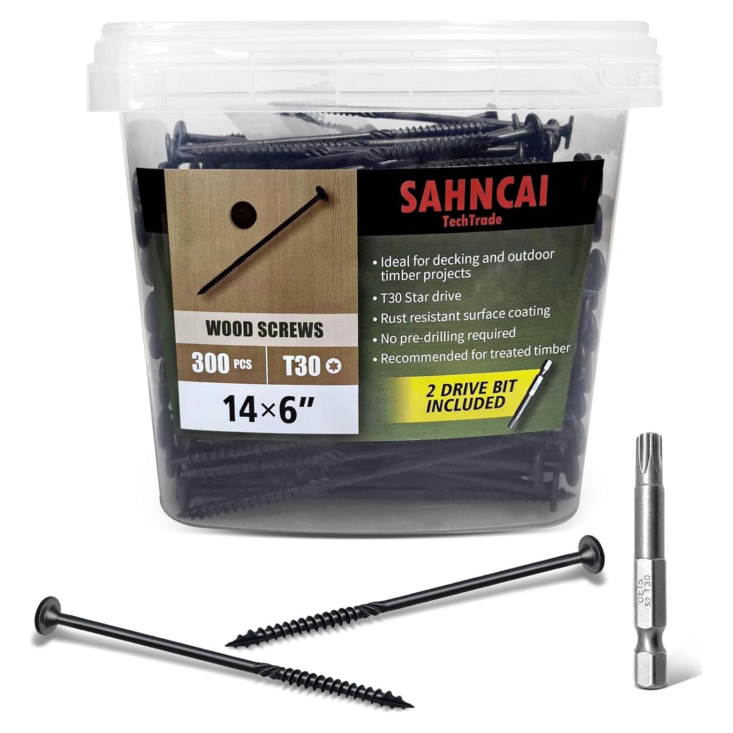 Tornillos de Deck SHANCAI 15.24 cm 300 Pcs Alta Resistencia