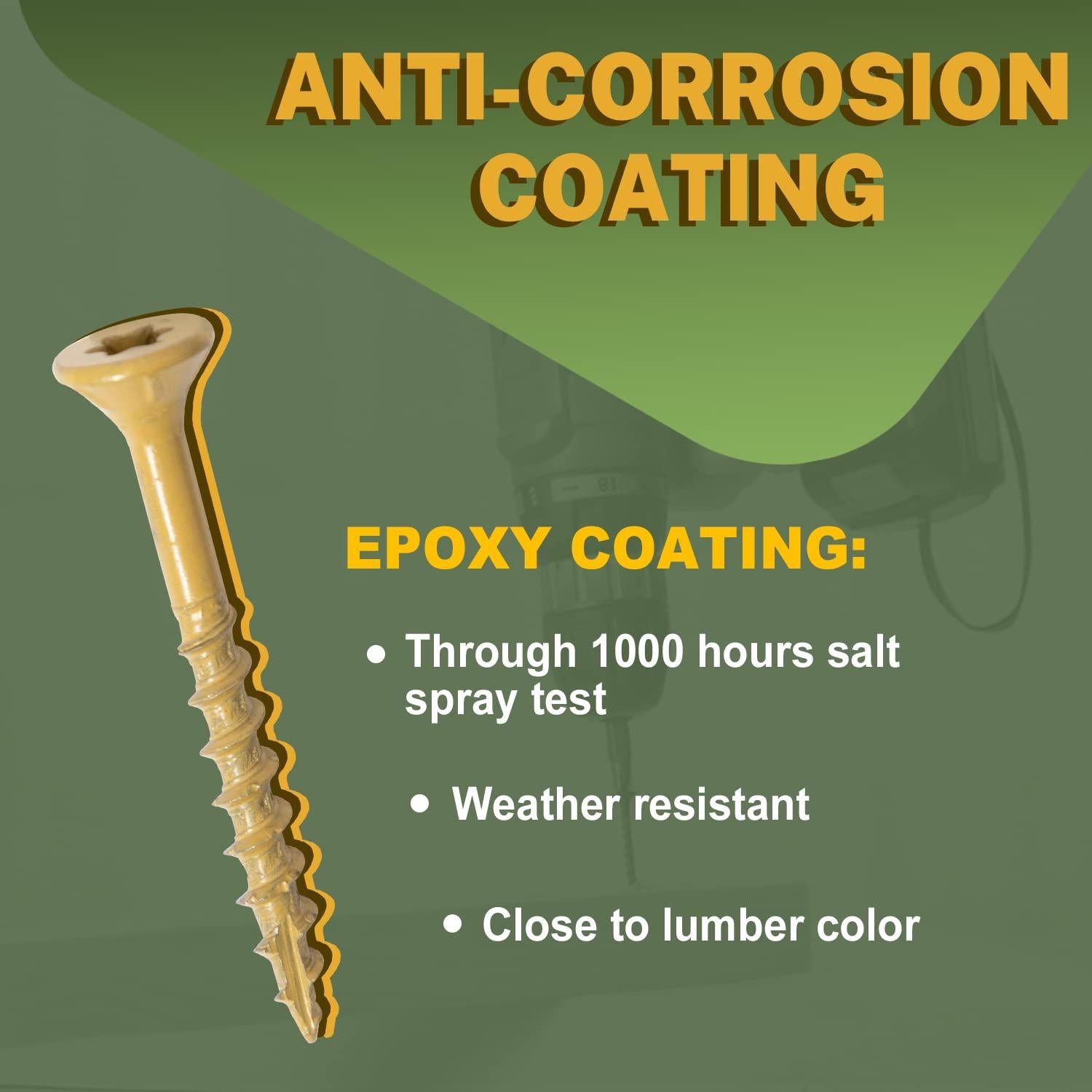 Tornillos de Madera LIONMAX #8 x 2.54 cm (1 Pulgada) 100 PCS