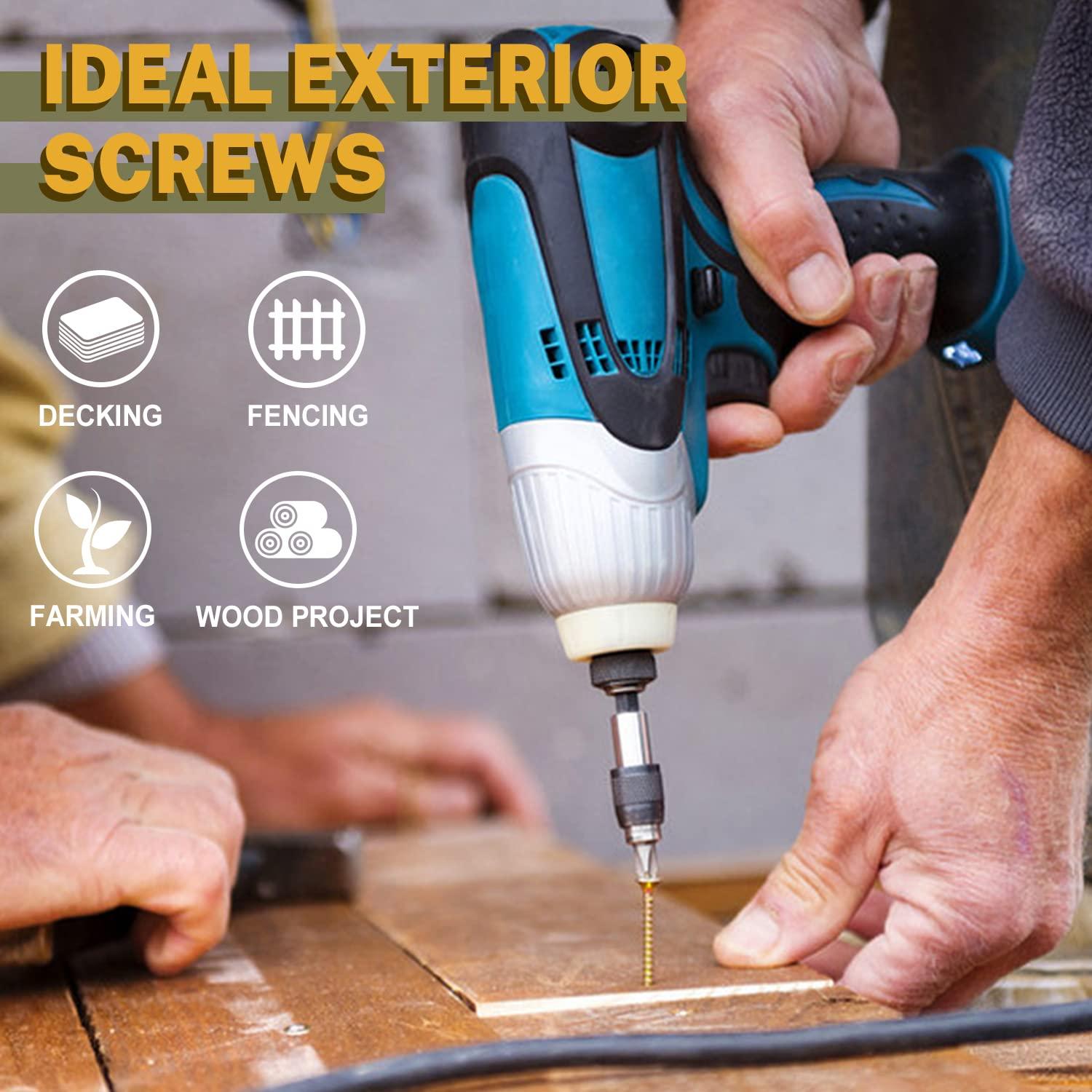 Tornillos de Madera LIONMAX #8 x 2.54 cm (1 Pulgada) 100 PCS