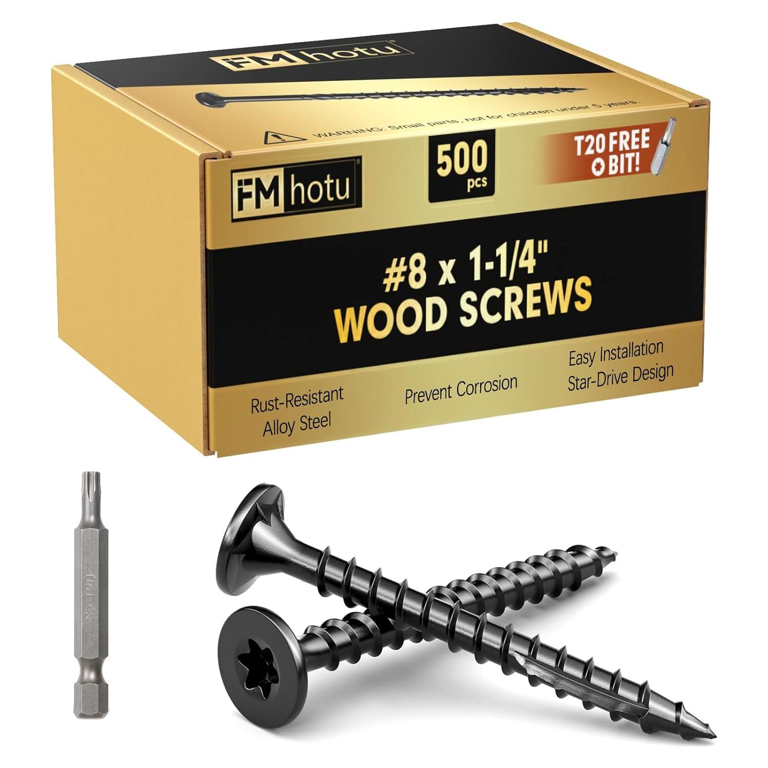 Tornillos para Deck FMhotu 3.2cm 500Pcs Resistente Oxidación