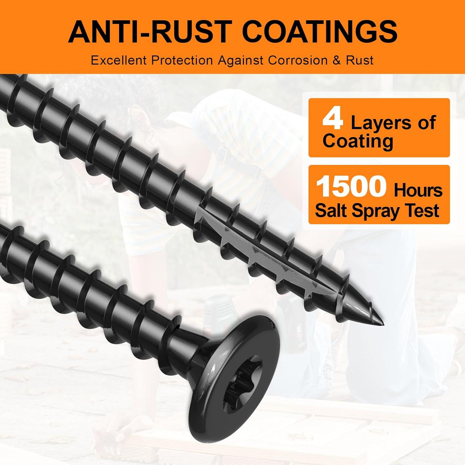 Tornillos para Deck FMhotu 3.2cm 500Pcs Resistente Oxidación