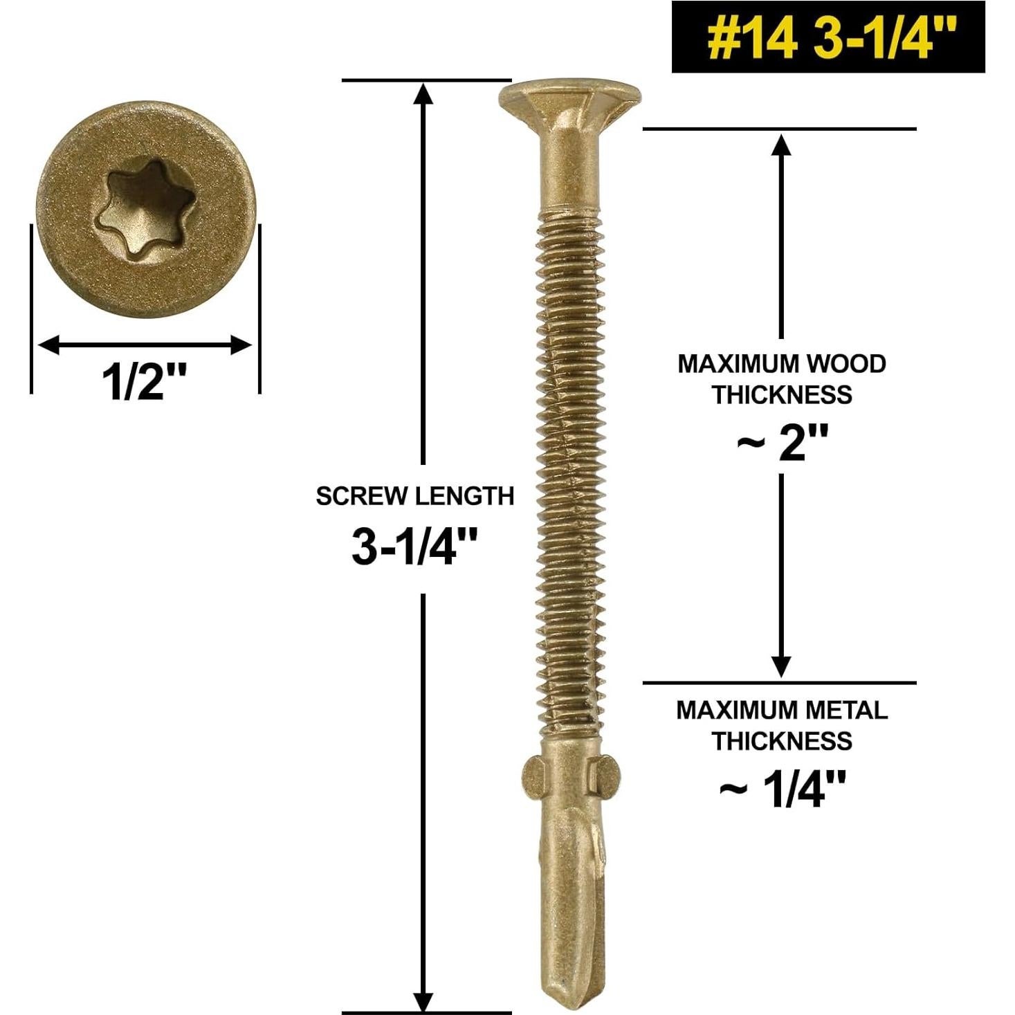 Tornillos Autoperforantes para Madera y Metal FMhotu 161 Pzas