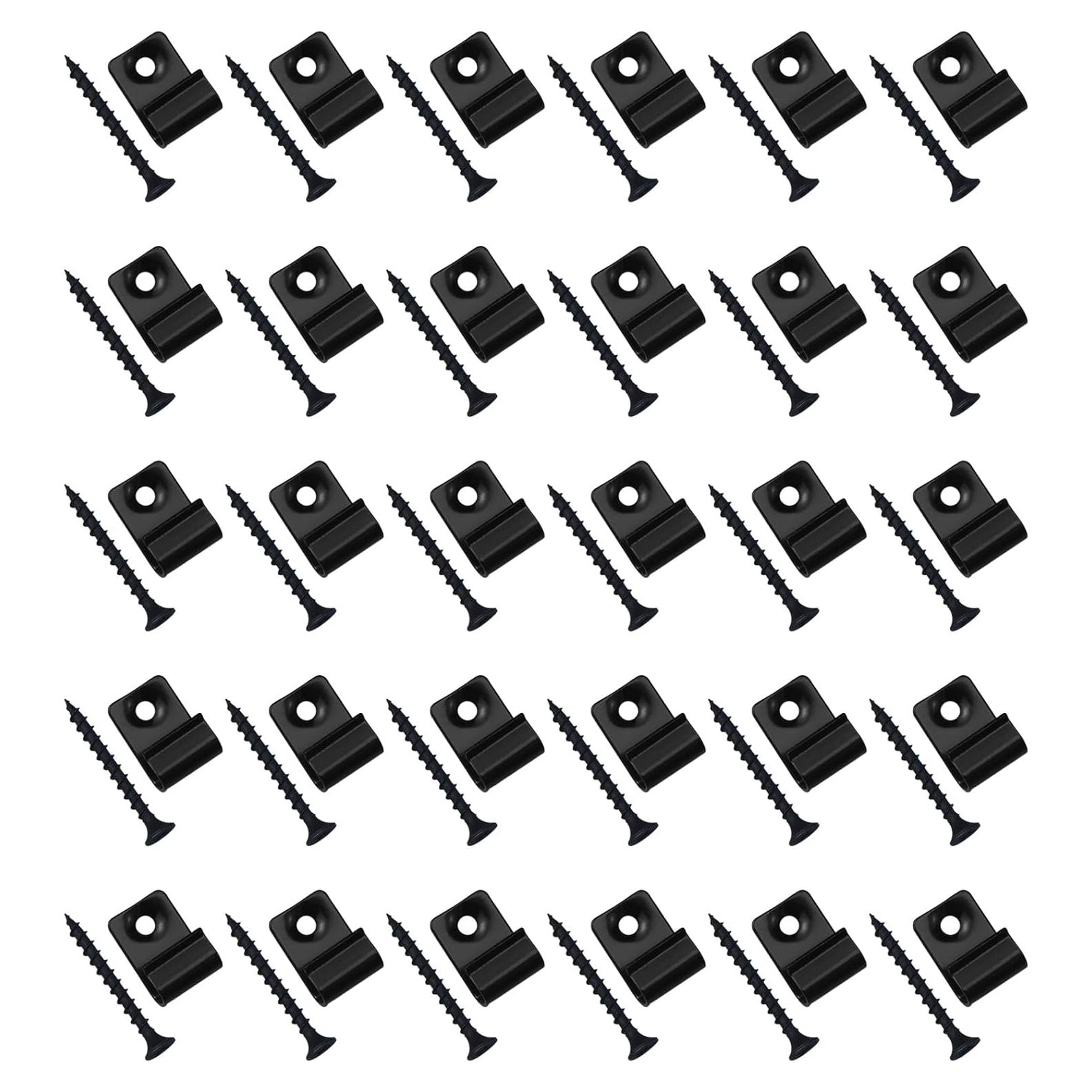 30 Clips de Acero Inoxidable 304 para Deck + Tornillos HAJXZH