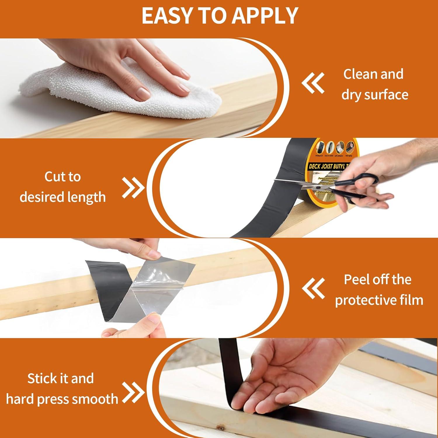 Cinta Selladora de Butilo JOAPRIL 12 Rollos 5 cm x 15 m