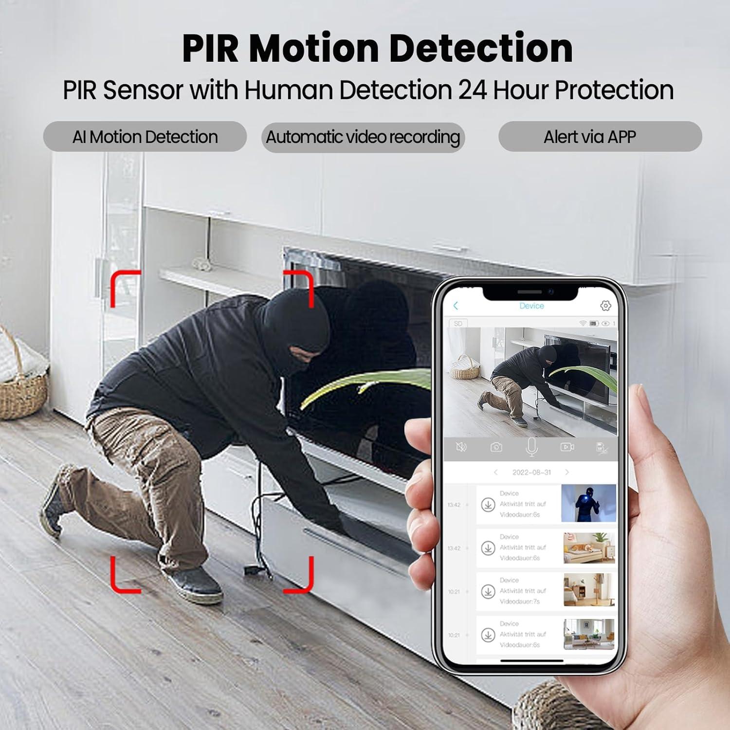 Cámara Espía Javiscam 4K WiFi con Batería de 2800mAh