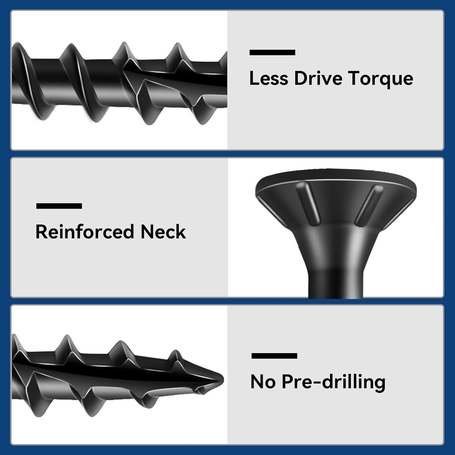 Tornillos de Madera MewuDecor #8 x 32mm para Deck 100 PCS