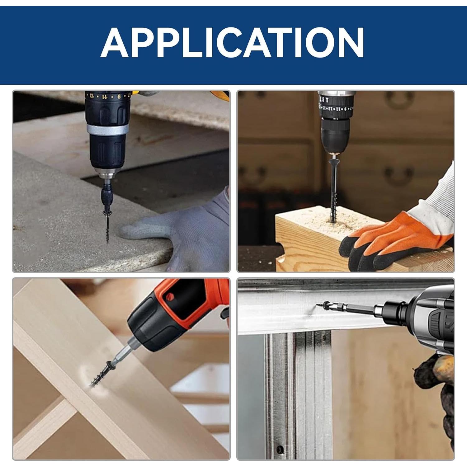 Tornillos de Madera MewuDecor #8 x 32mm para Deck 100 PCS