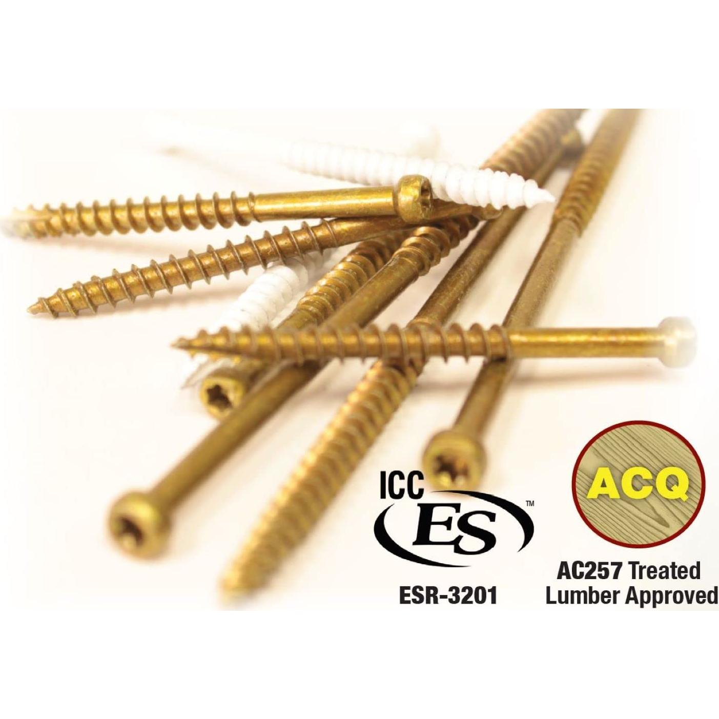 Tornillos GRK Fasteners 116728 #8 x 5.08cm Dorado 510CT