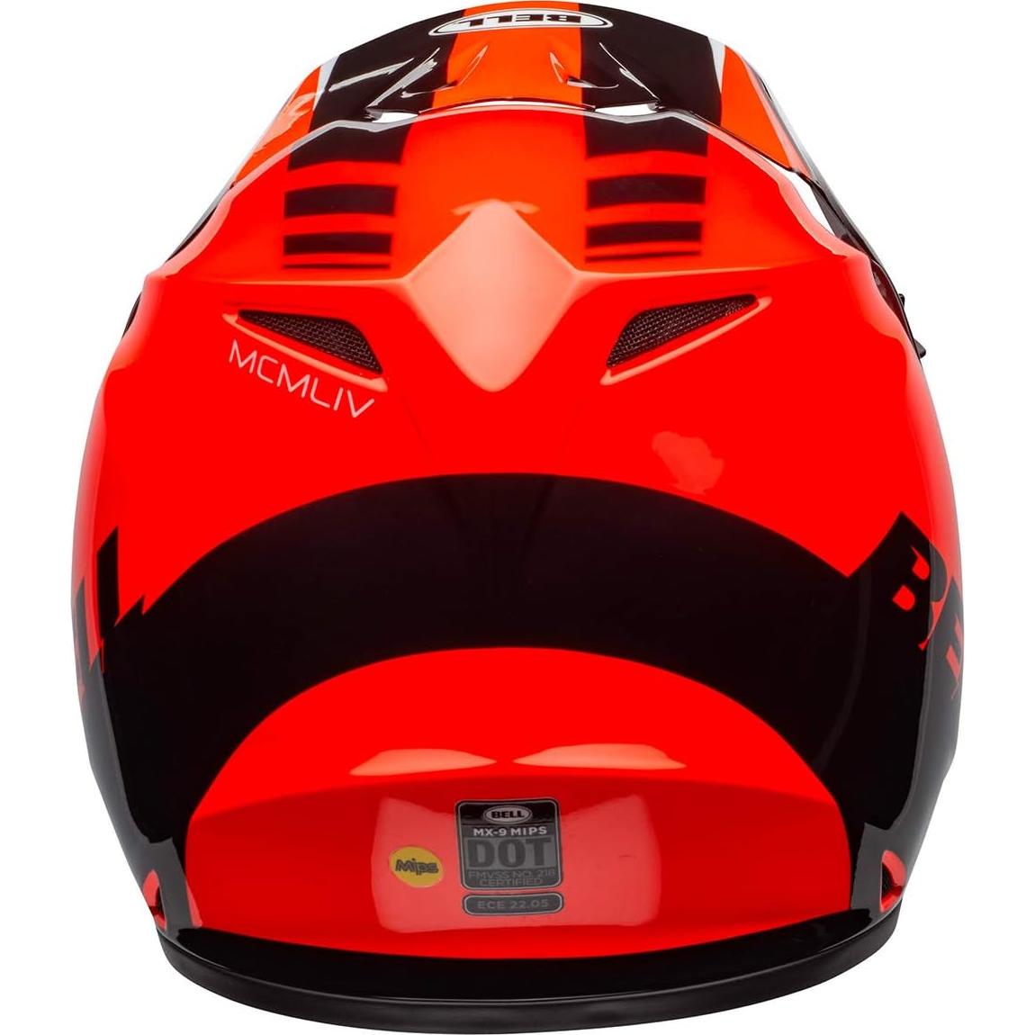 Casco de Motocross BELL MX-9 MIPS Naranja/Negro Mediano
