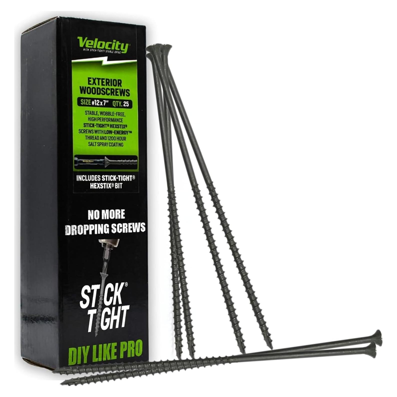 Tornillos de Madera Velocity #12 x 17.78 cm - 25 Piezas