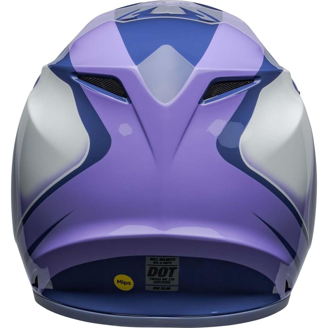 Casco de Motocross BELL MX-9 MIPS Grande Morado/Blanco
