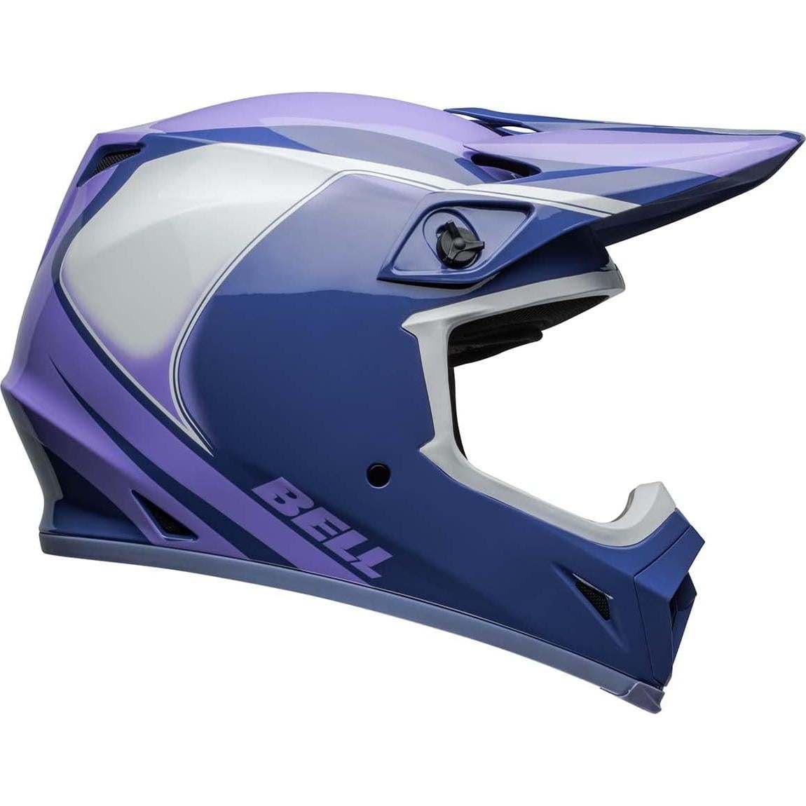 Casco de Motocross BELL MX-9 MIPS Grande Morado/Blanco