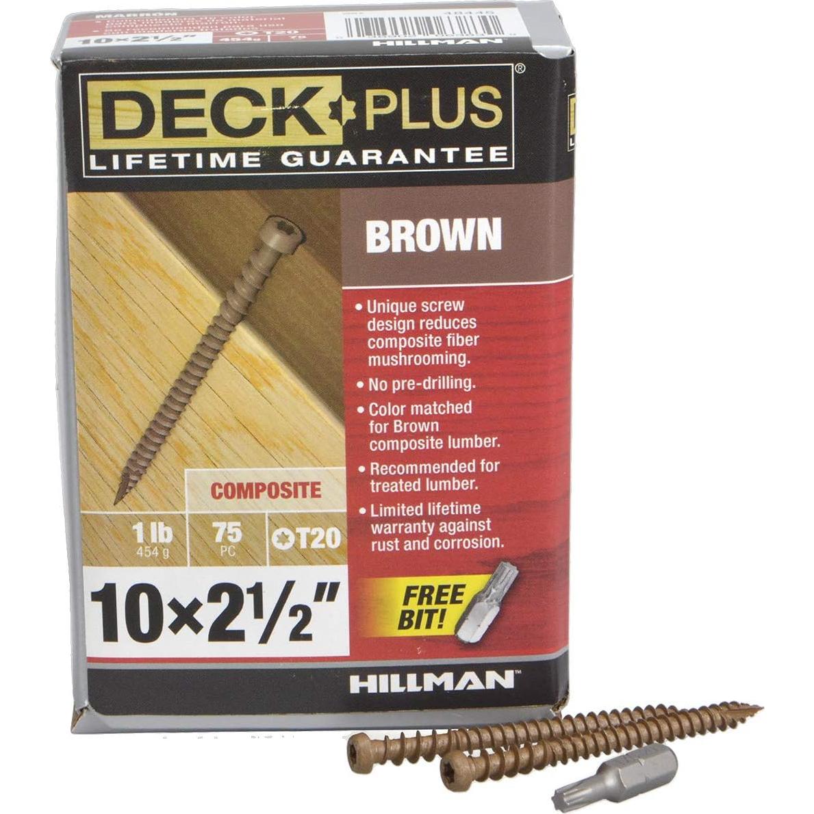 Tornillos para Deck Power Pro 48445 Cerámicos Marrón 75 Pzas