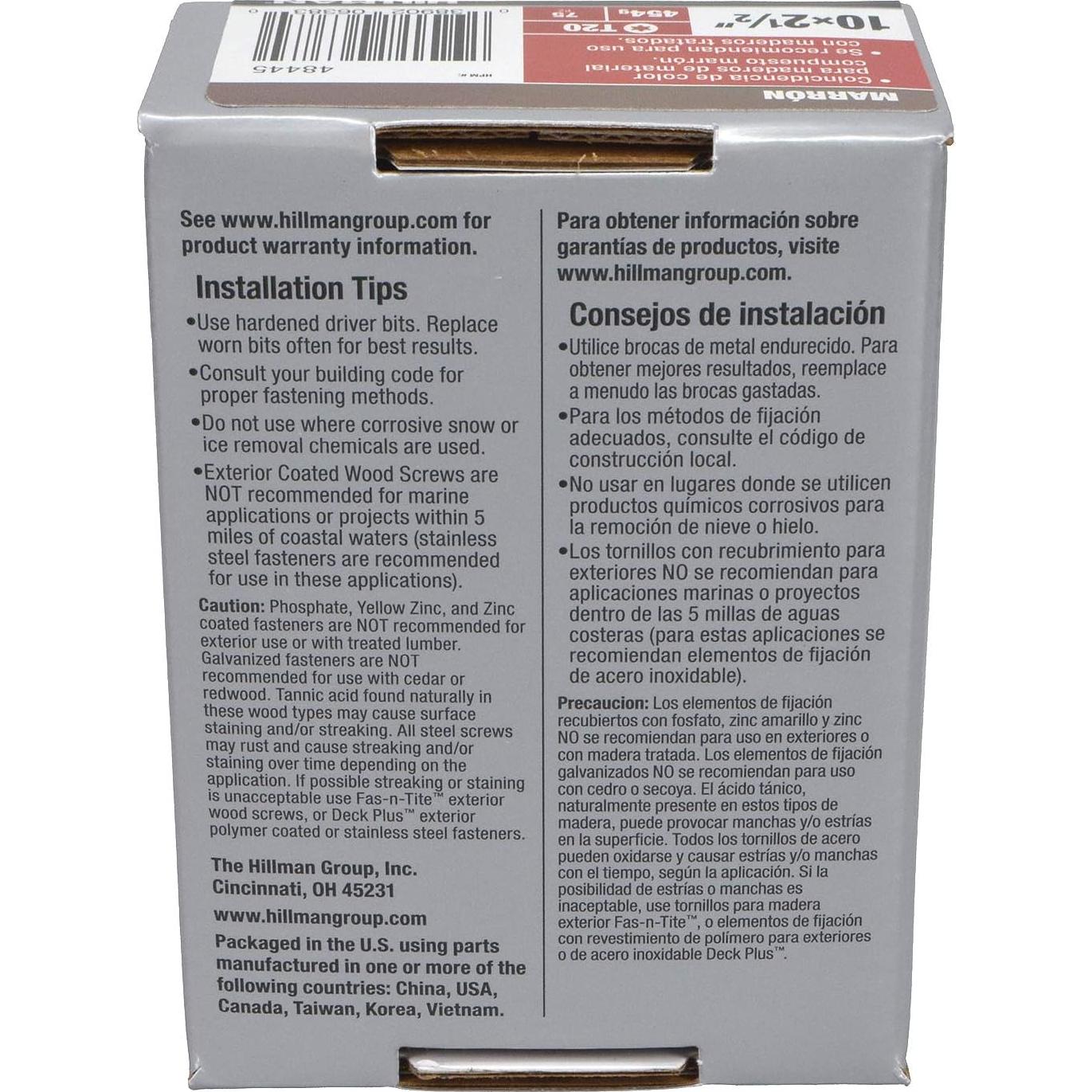 Tornillos para Deck Power Pro 48445 Cerámicos Marrón 75 Pzas