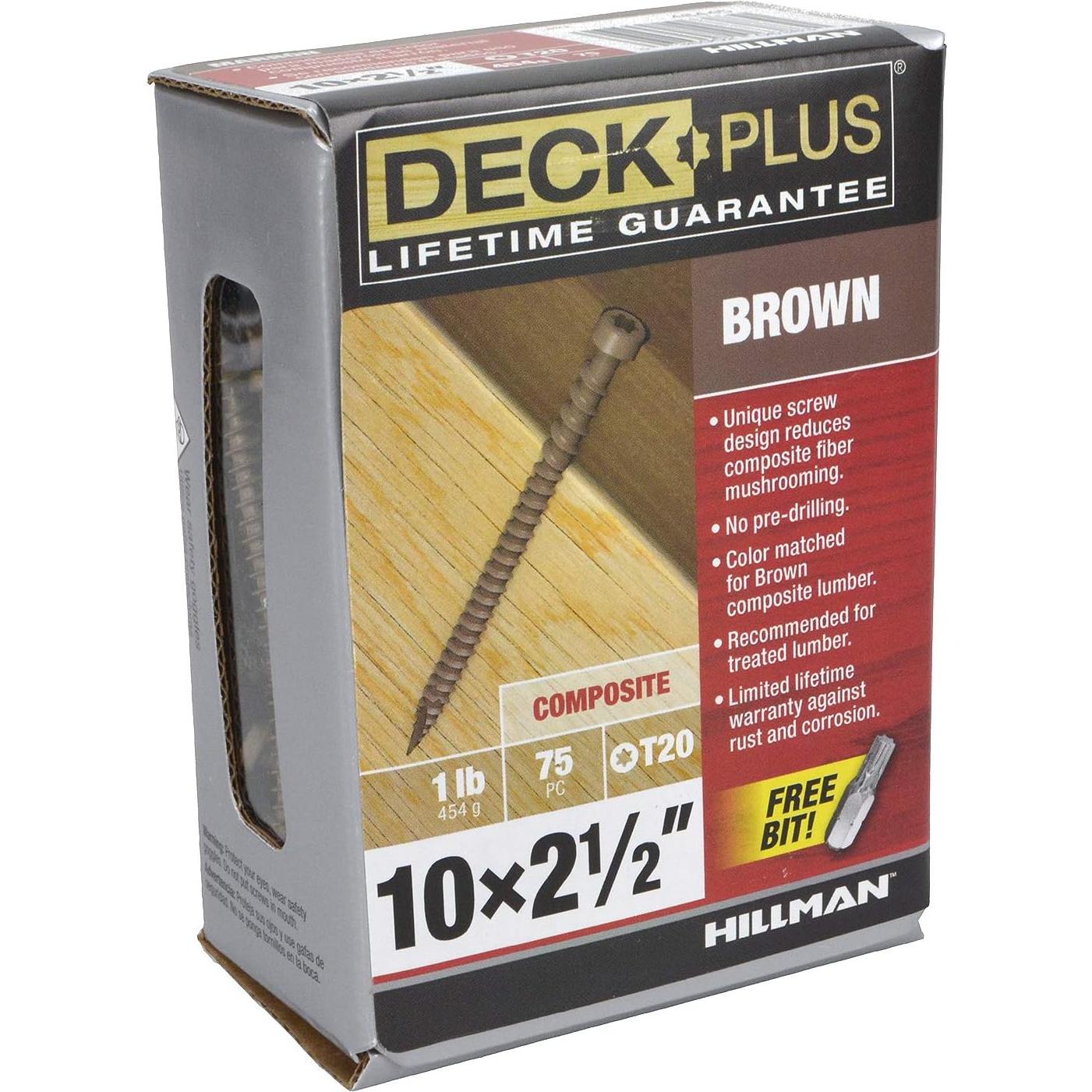 Tornillos para Deck Power Pro 48445 Cerámicos Marrón 75 Pzas