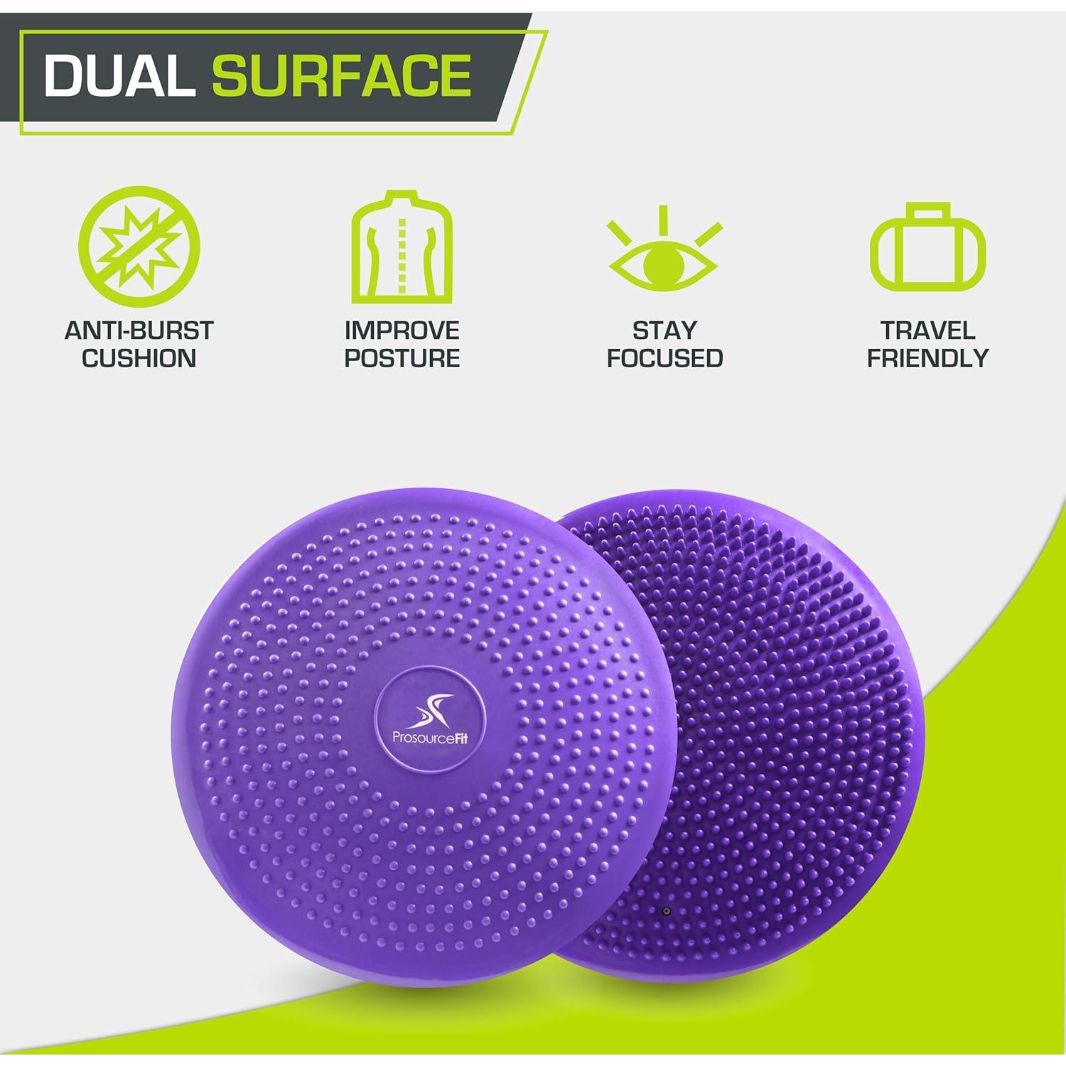 Disco de Equilibrio ProsourceFit 35.56 cm con Bomba - Púrpura