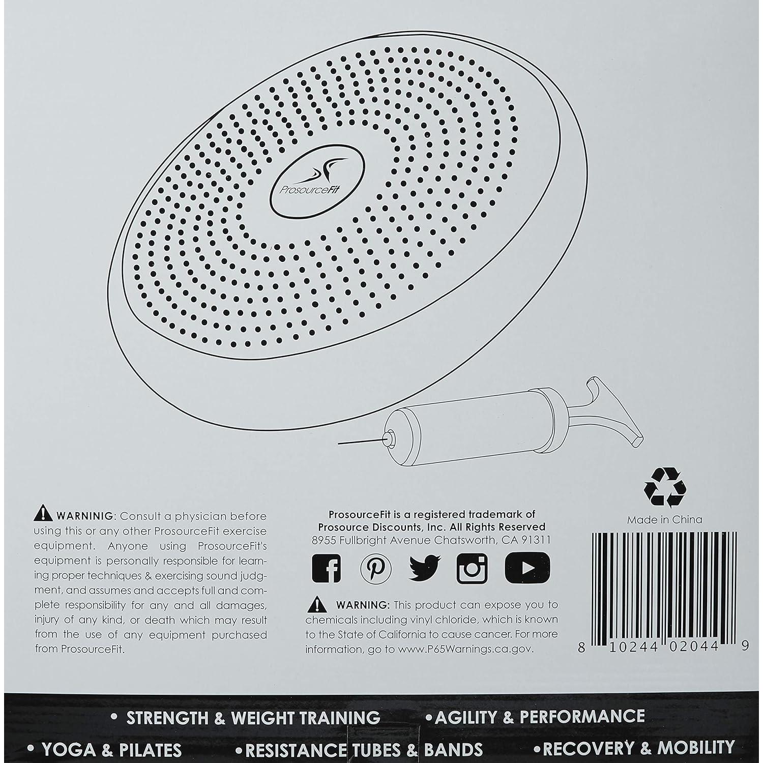 Disco de Equilibrio ProsourceFit 35.56 cm con Bomba - Púrpura