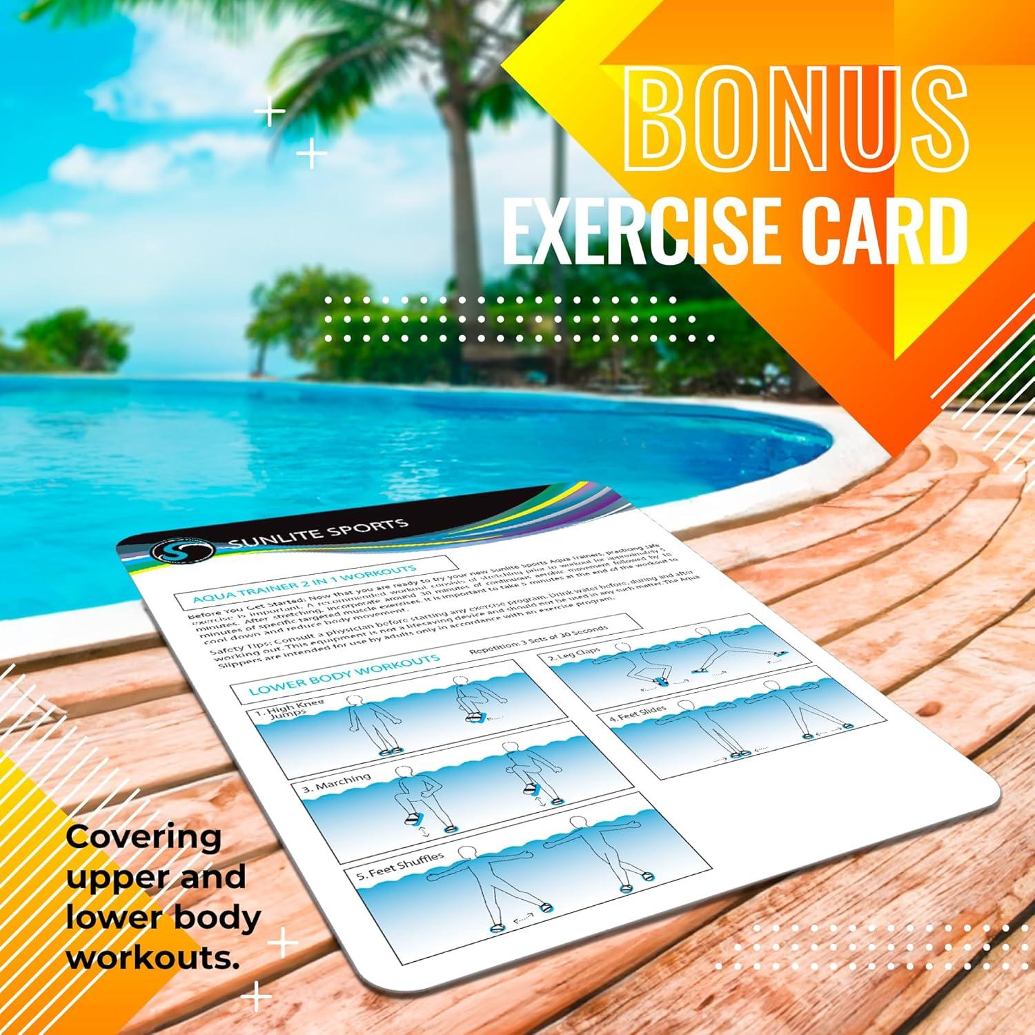 Entrenador Acuático Sunlite Sports 2-en-1 Palas Resistencia