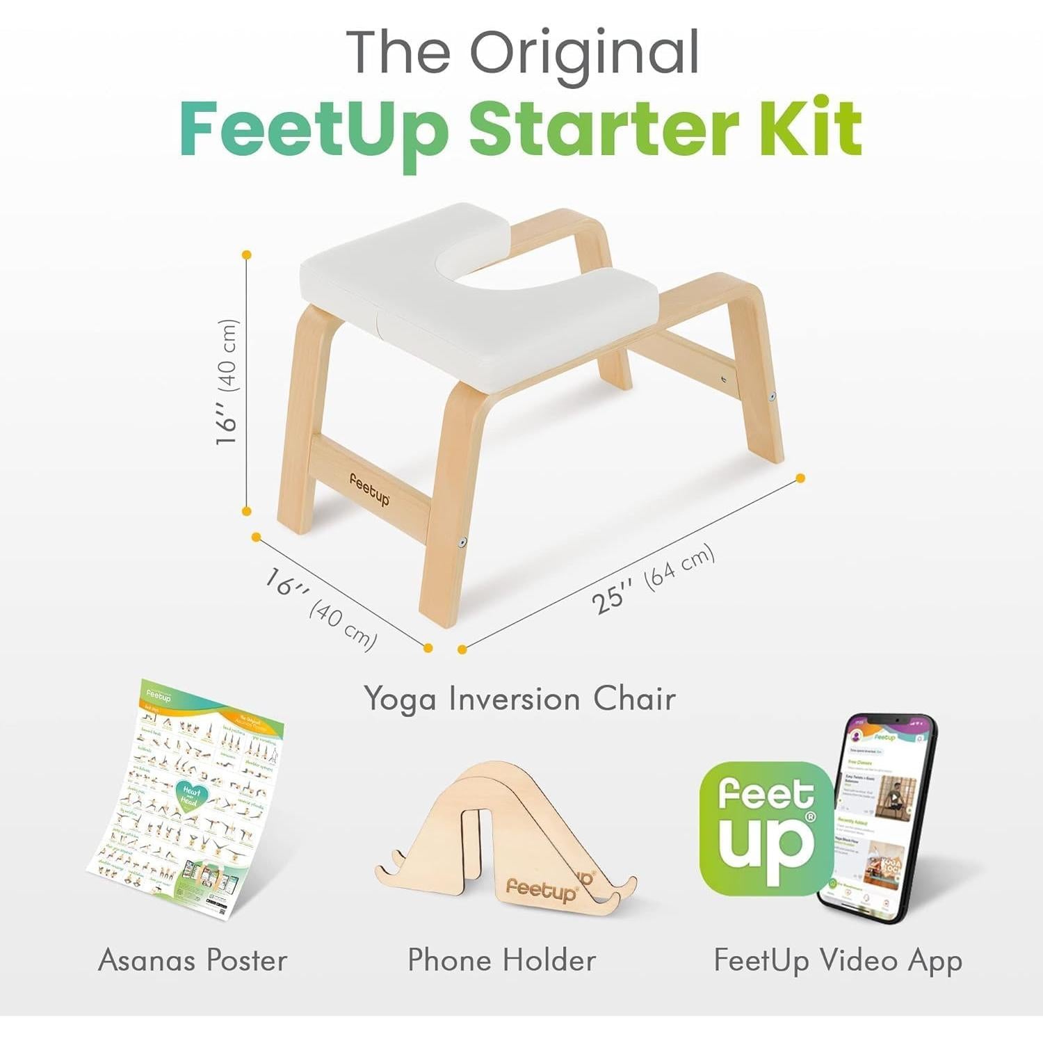 Banco de Inversión FeetUp para Yoga - Entrenador Vegano 60x40cm