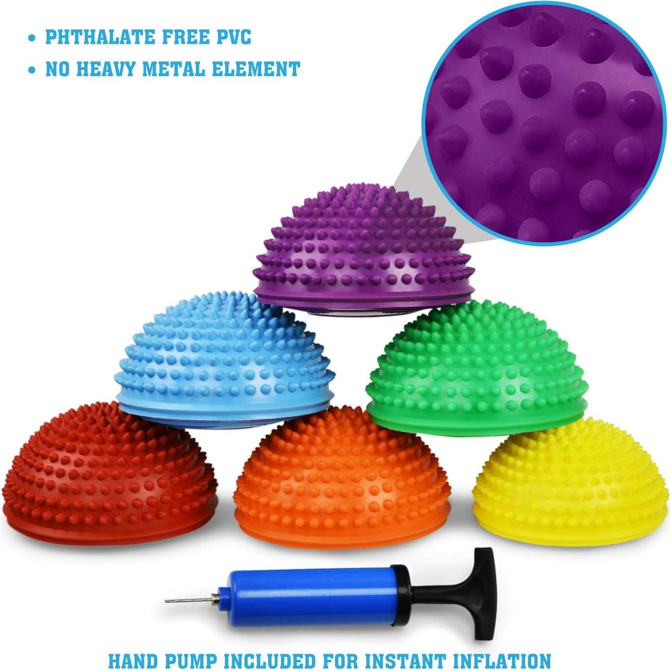 Set de 6 Podios de Equilibrio Erizo Yes4All con Bomba