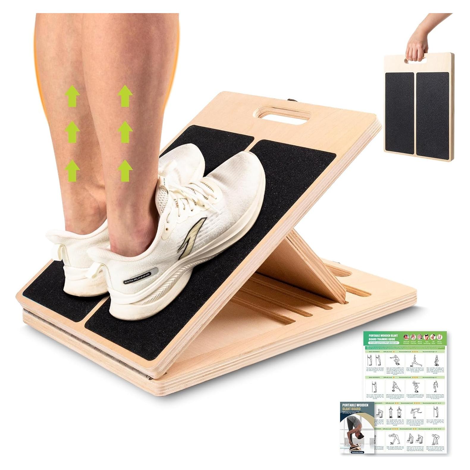 Tablero Inclinado de Estiramiento UOPON - Madera Ajustable 136 Kg