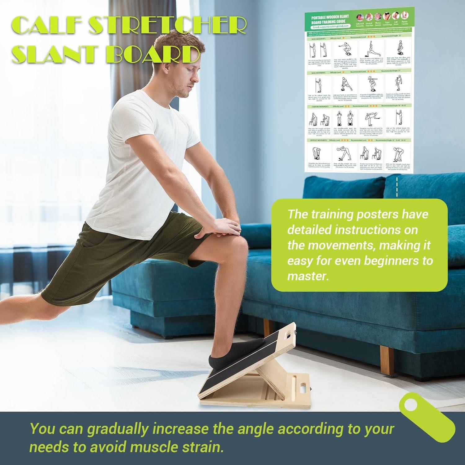 Tablero Inclinado de Estiramiento UOPON - Madera Ajustable 136 Kg