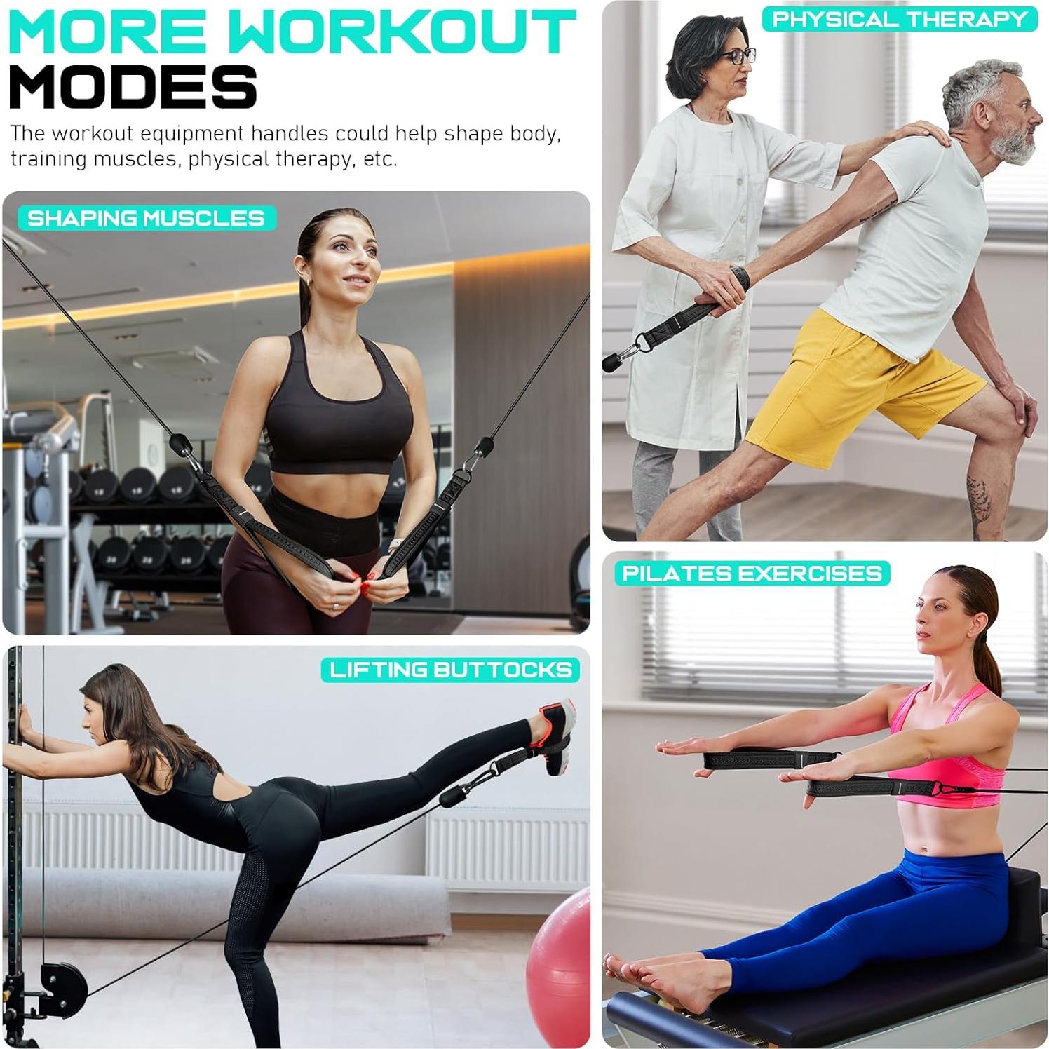 Mango de Cable para Tríceps RENRANRING 33cm Negro