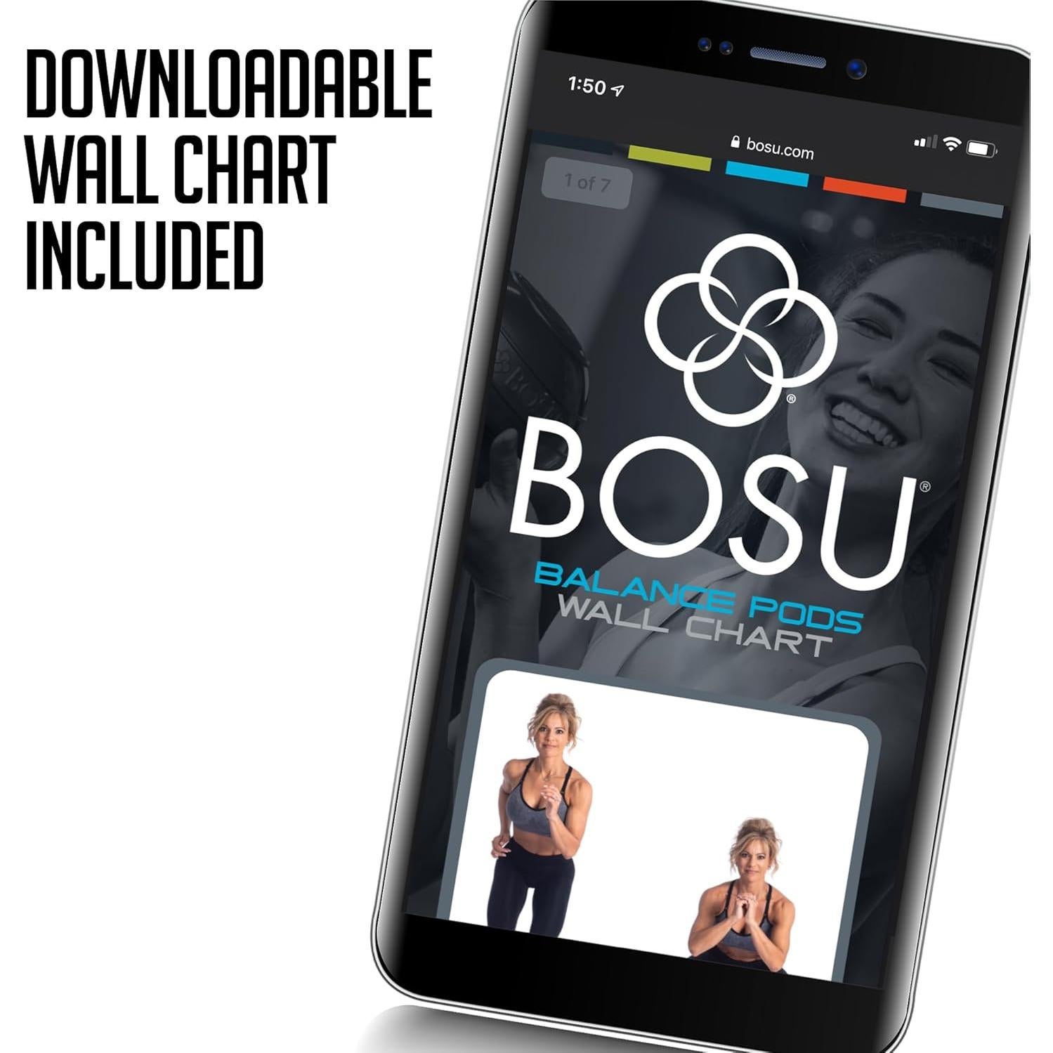 BOSU Balance Pods 2-Pack Azul - Mejora Equilibrio y Fuerza