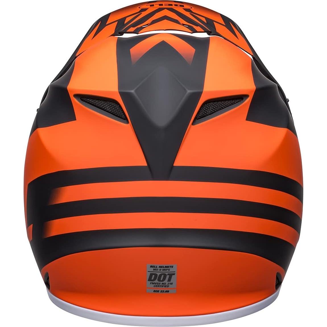 Casco de Motocross BELL MX-9 MIPS Grande Negro Naranja