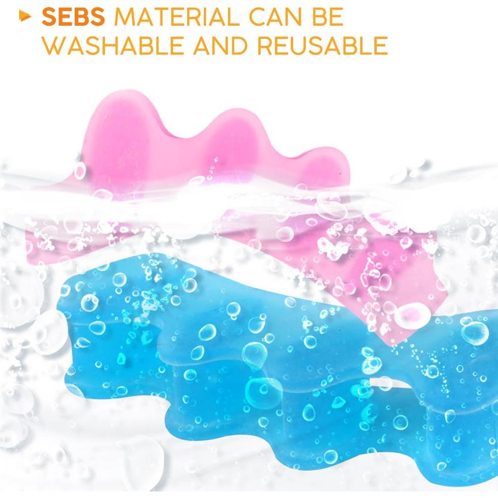 Separador de Dedos de Silicona WERNOKLE - Alivio Juanetes y Dedo en Martillo - 1 Par Ajustable Azul